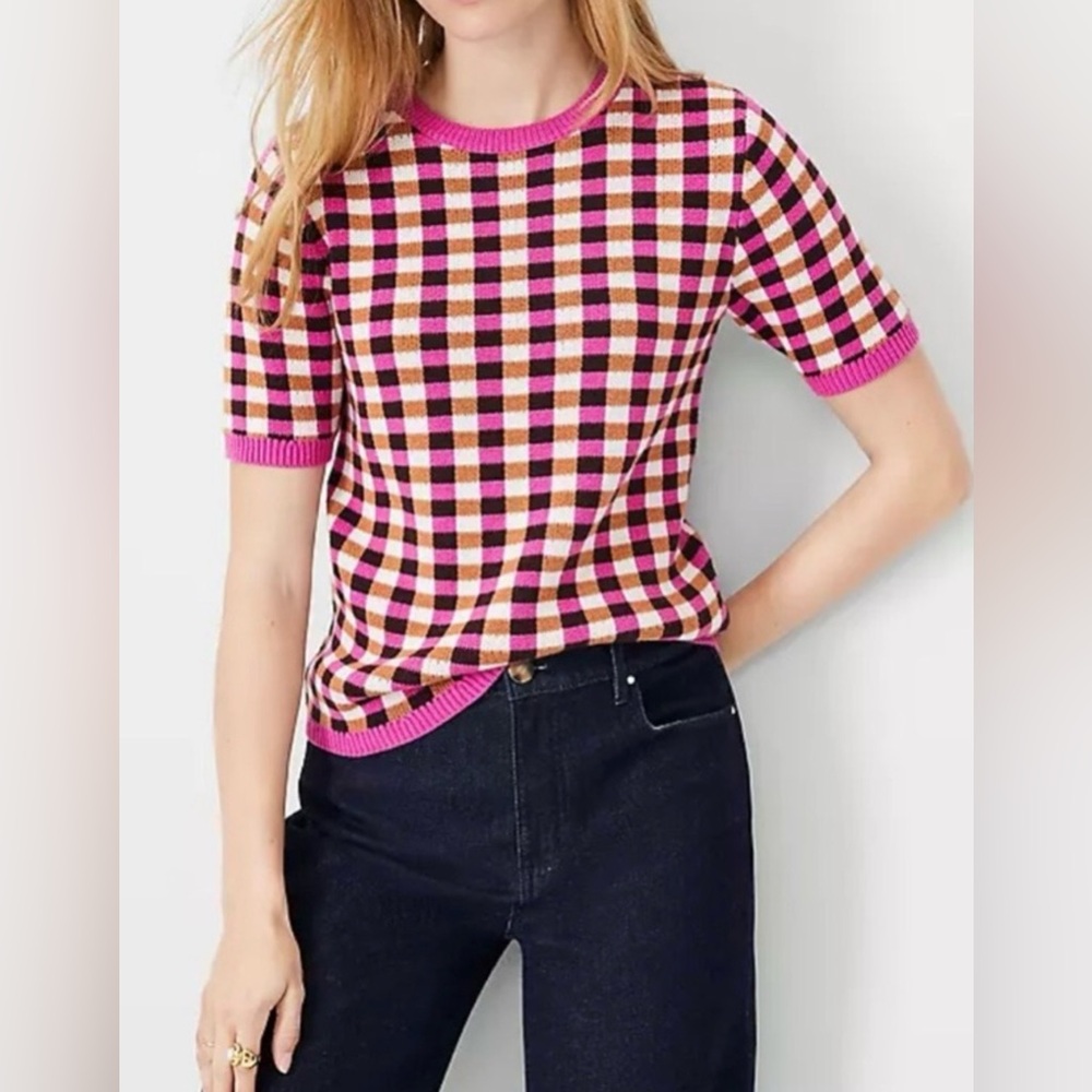 Ann Taylor Jacquard Sweater Tee